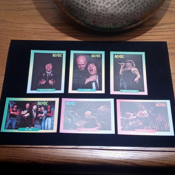 1991 Vintage Set of 6 AC/DC Rock Cards Trading Cards - Picture 7 of 17